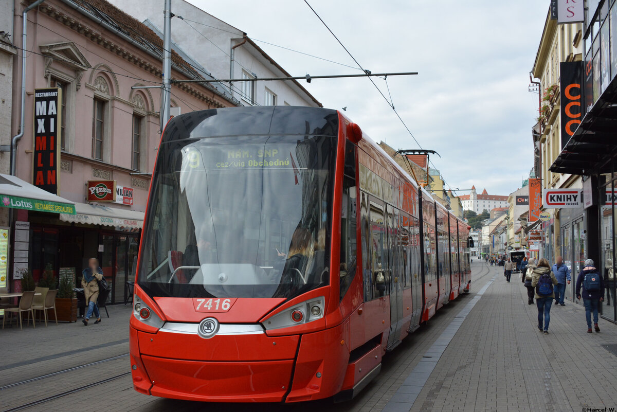 04.10.2019 | Slowakei - Bratislava | Straßenbahntyp Škoda 29 T  7416  |