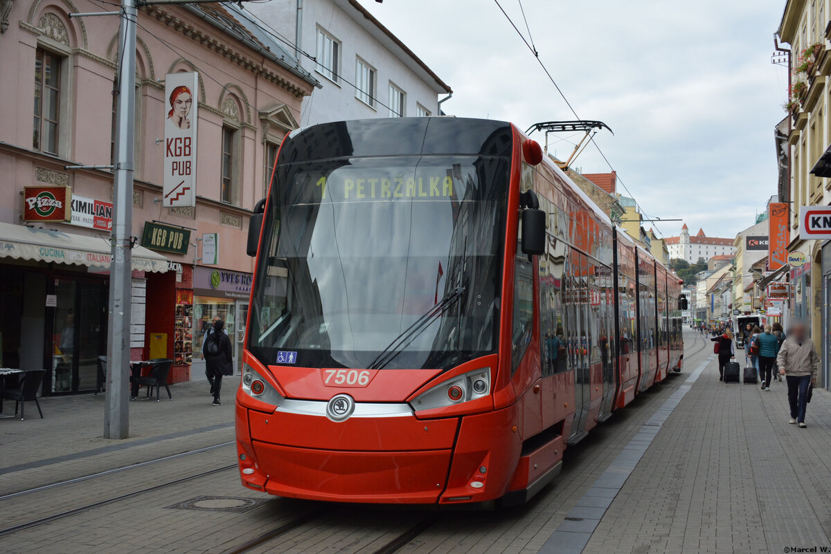 04.10.2019 | Slowakei - Bratislava | Straßenbahntyp Škoda 30 T  7506  |