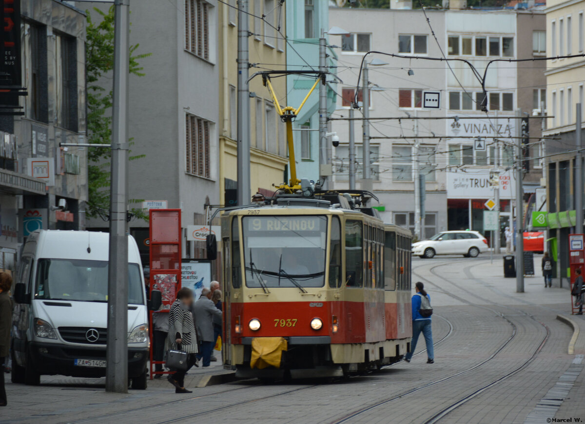 04.10.2019 | Slowakei - Bratislava | Straßenbahntyp Tatra T6A5  7937 + 7938  |