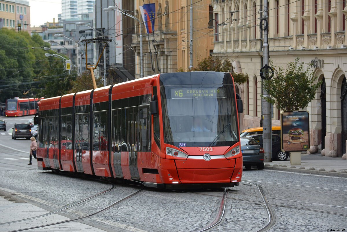 04.10.2019 | Slowakei - Bratislava | Straßenbahntyp Škoda 30 T  7503  |