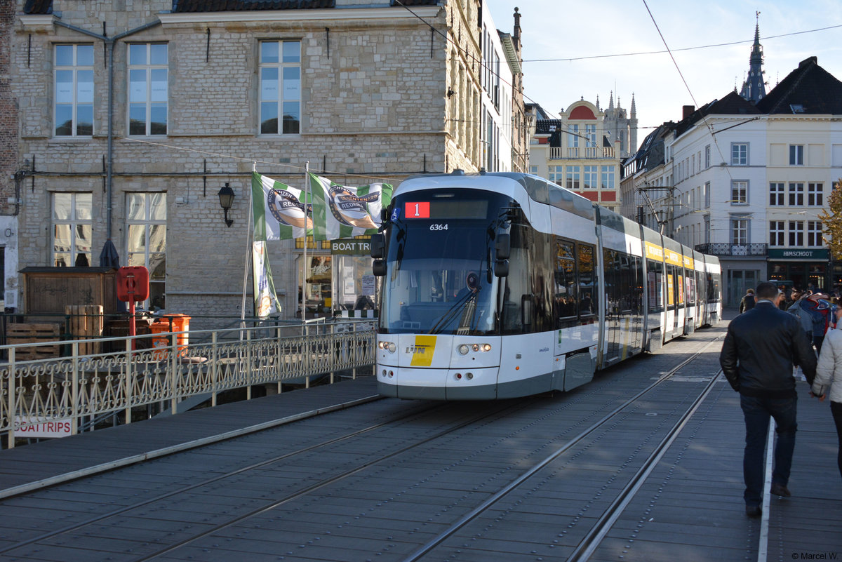 28.10.2018 | Belgien - Gent | Straßenbahn Flexity II  6364  | 