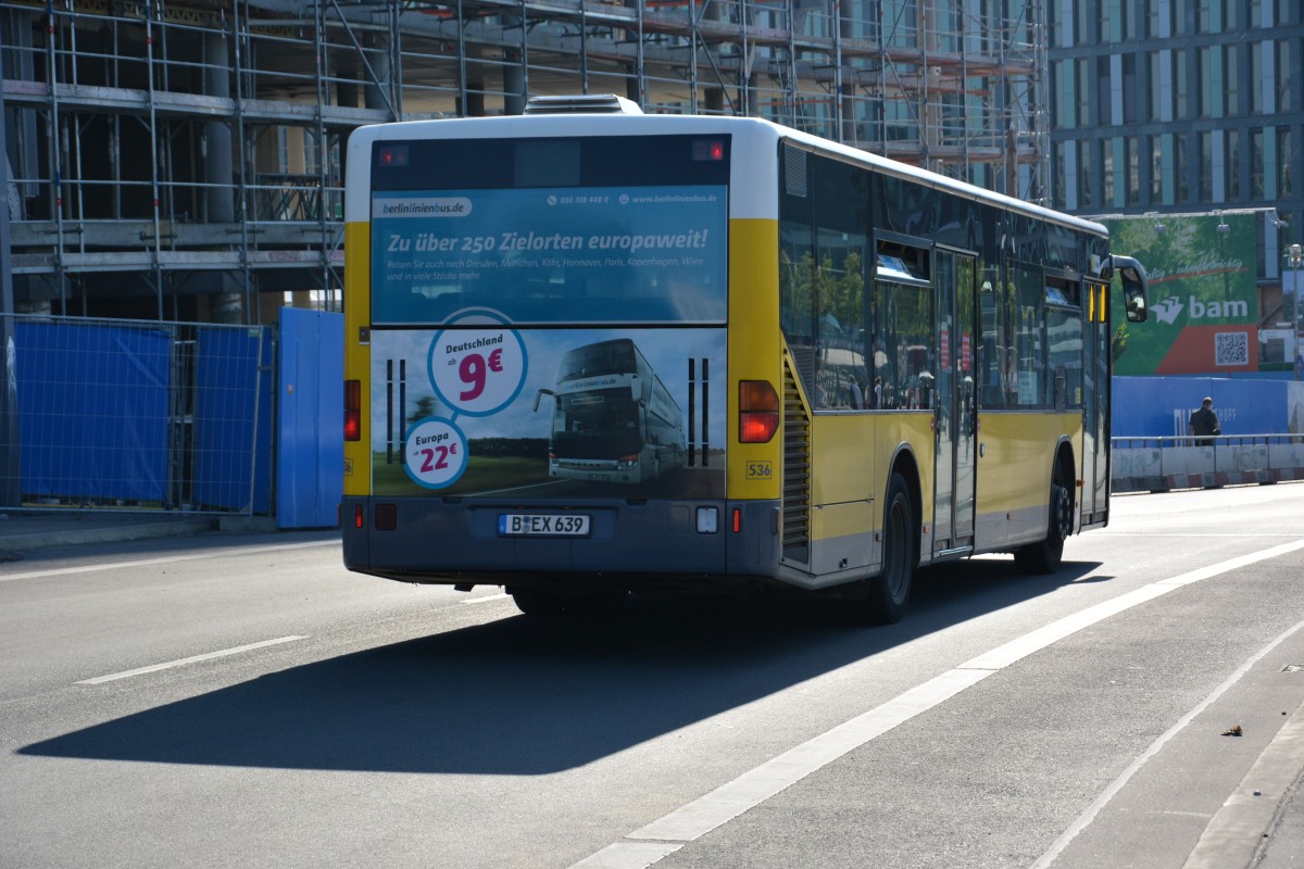 B-EX 639 fährt am 18.07.2015 für die S-Bahn Berlin Schienenersatzverkehr. Aufgenommen wurde ein Mercedes Benz Citaro / Berlin Rahel-Hirsch-Straße.