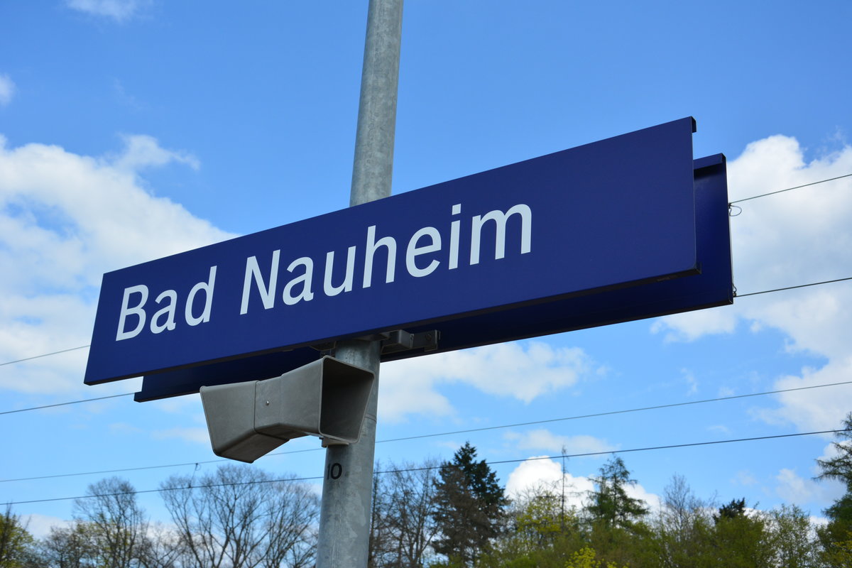 Bahnhof Bad Nauheim. Aufgenommen am 17.04.2016.