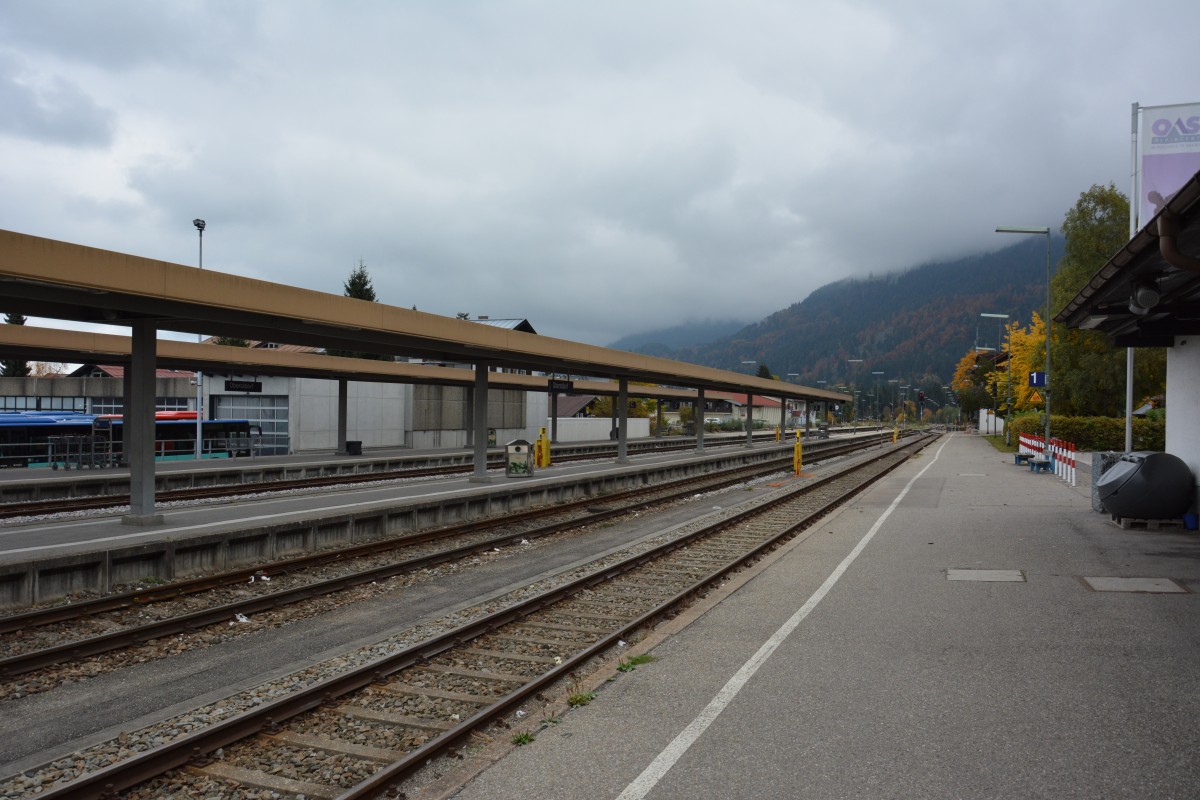 Bahnhof Oberstdorf. Aufgenommen am 11.10.2015.