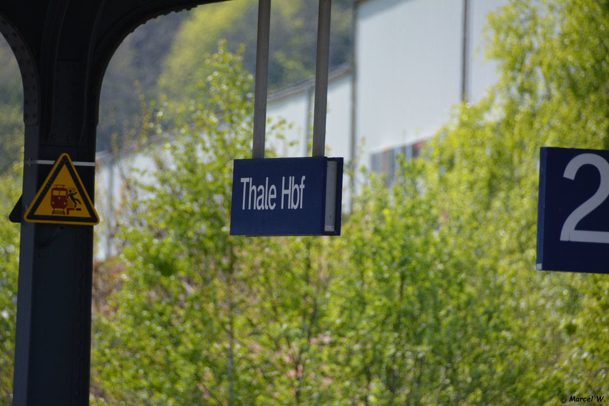 Bahnhof Thale. Aufgenommen am 30.04.2017.