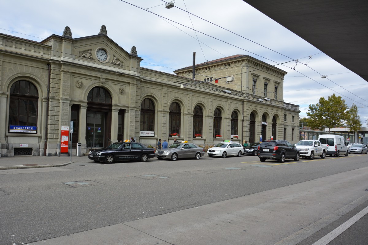 Blick auf den Bahnhof Schaffhausen. Aufgenommen am 07.10.2015.