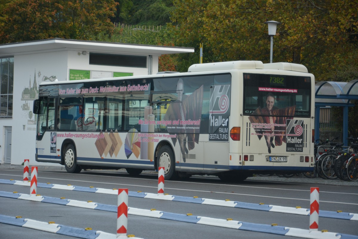 Dieser Mercedes Benz Citaro (Omnibus Wegis GmbH / FN-JX 99) steht an der Fähre zwischen Meersburg und Konstanz. Aufgenommen am 07.10.2015.
