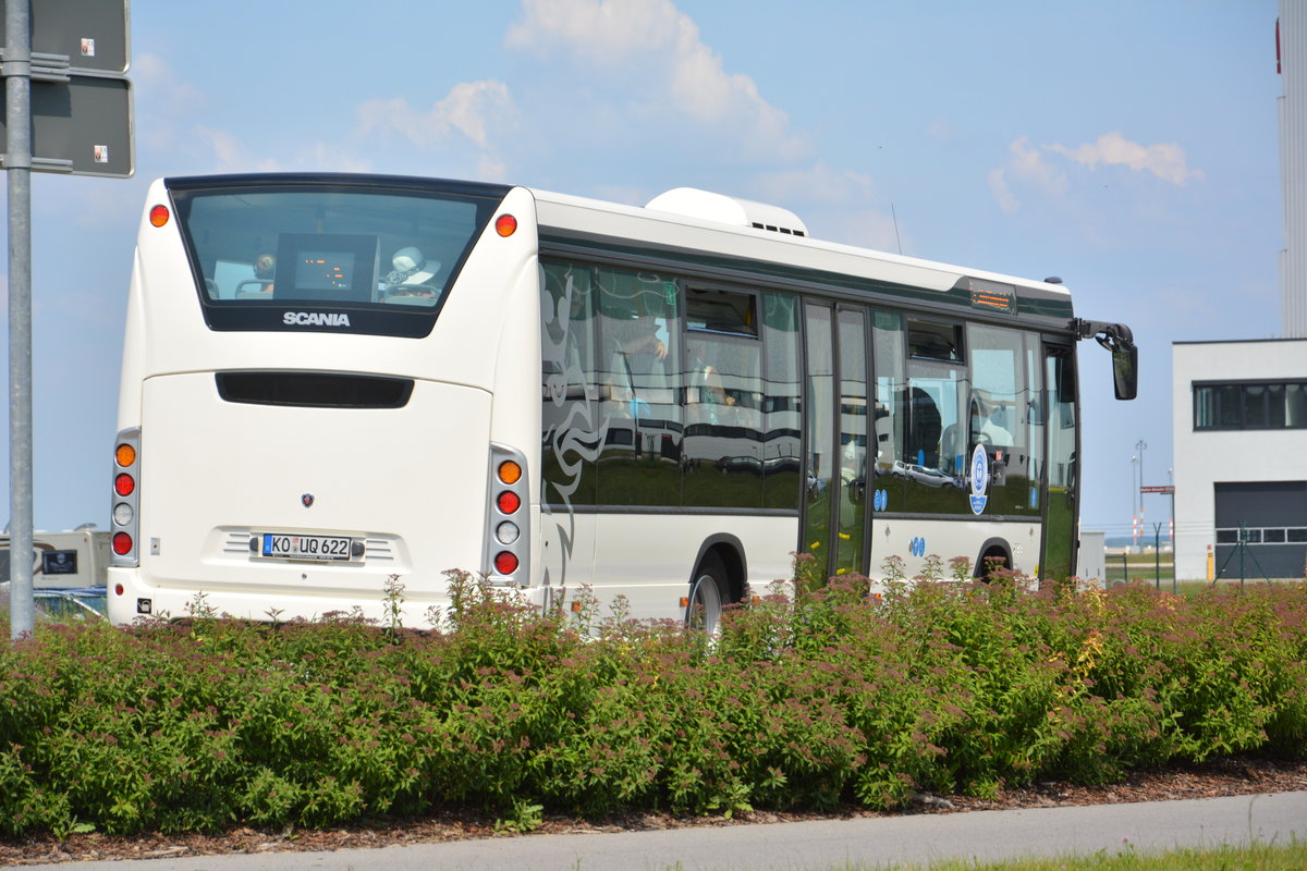 KO-UQ 622 fährt am 04.06.2016 für die ILA auf der Shuttle-Linie  S . Aufgenommen wurde ein Scania Citywide.