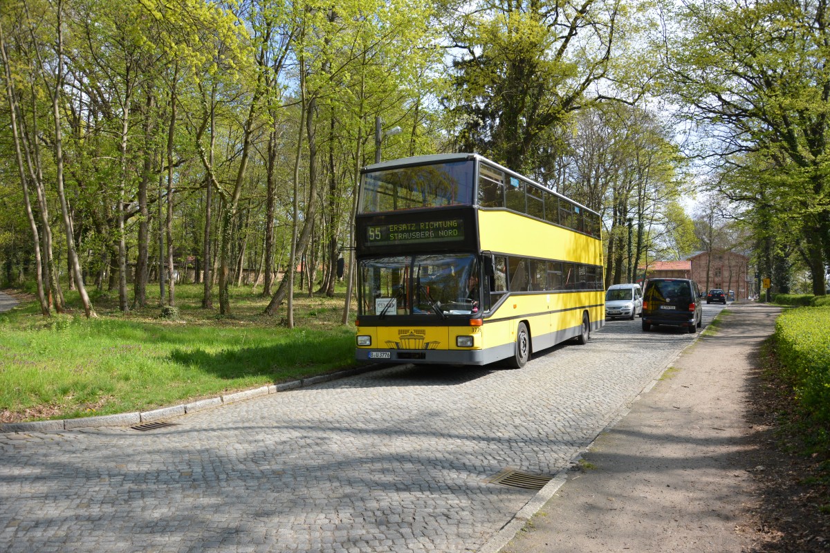 S-Bahn Ersatzverkehr der Linie 5 (S-Bahn Berlin) am 12.04.2014 in Hoppegarten. B-U 3776 (SD 202).
