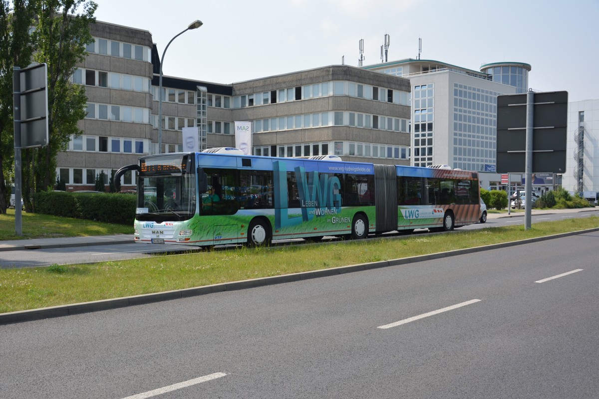 TF-VG 113 auf dem Weg zum Bahnhof Schönefeld. Aufgenommen am 23.05.2014.