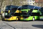 mein-fernbus/424116/zwei-mal-setra-s-431-dt Zwei mal Setra S 431 DT (KE-HB 82 / GZ-RD 8000) stehen am 06.04.2015 auf dem Parkplatz des ZOB in Berlin.