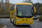 deutsche-post-mobility-adacpostbus/399122/m-c-5952-scania-omniexpress-wird-gleich M-C 5952 (Scania OmniExpress) wird gleich am ZOB Berlin am 25.10.2014 bereitgestellt.