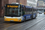 lions-city-gelenkbus/495711/am-04122015-faehrt-mz-sw-734-auf Am 04.12.2015 fährt MZ-SW 734 auf der Linie 55 durch die Innenstadt von Mainz. Aufgenommen wurde ein MAN Lion's City G.
