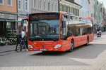 Am 18.04.2016 fährt LU-DB 340 durch die Innenstadt von Speyer. Aufgenommen wurde ein Mercedes Benz Citaro II, Speyer Innenstadt. 