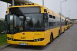 DD-VB 1018 (458 018-7) steht am 06.04.2014 auf dem Betriebshof in Dresden Gruna. Aufgenommen wurde ein Solaris Urbino 18.
