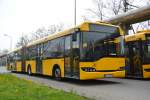 D-VB 276 (458 016-2) steht am 06.04.2014 auf dem Betriebshof in Dresden Gruna. Aufgenommen wurde ein Solaris Urbino 18.
