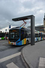 Am 03.02.2018 steht MZ 8497 am Bahnhof Luxemburg Stadt. Aufgenommen wurde ein Volvo 7900 Electric Hybrid Solobus. 
