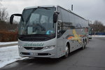 Zur  Grünen Woche 2016  ist PI-SW 2605 zu Besuch in Berlin. Aufgenommen wurde ein Volvo 9700 (Omnibusbetrieb Schmidt) / 16.01.2016 / Berlin, Coubertinplatz.

