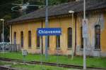 Bahnhof Chiavenna in Italien. Aufgenommen am 15.10.2015.