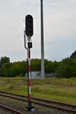Signal am Bahnhof Kunowice (Polen). Aufgenommen am 26.08.2017.