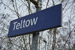 Bahnhofsschild vom Bahnhof Teltow.