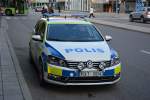 MXT 904 ist ein Passat Polizeiwagen in Uppsala.