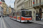 Am 25.08.2018 wurde diese Straßenbahn in Prag gesehen. Aufgenommen wurde eine Tatra KT8 (KT8D5.RN2P) mit der Nummer 9088.