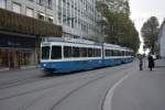 tram-2000/477850/am-14102015-faehrt-diese-tram-2000 Am 14.10.2015 fährt diese Tram 2000 '2054' auf der Linie 11. Aufgenommen in der Bahnhofstrasse Zürich.
