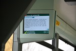 Fahrgastinformation der Siemens Combino  408  Straßenbahn der VIP. Aufgenommen am 13.03.2016.
