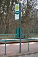 brandenburg-potsdam/509544/strassenbahnhaltestelle-potsdam-bahnhof-pirschheide-aufgenommen-am Straßenbahnhaltestelle, Potsdam Bahnhof Pirschheide. Aufgenommen am 13.03.2016.