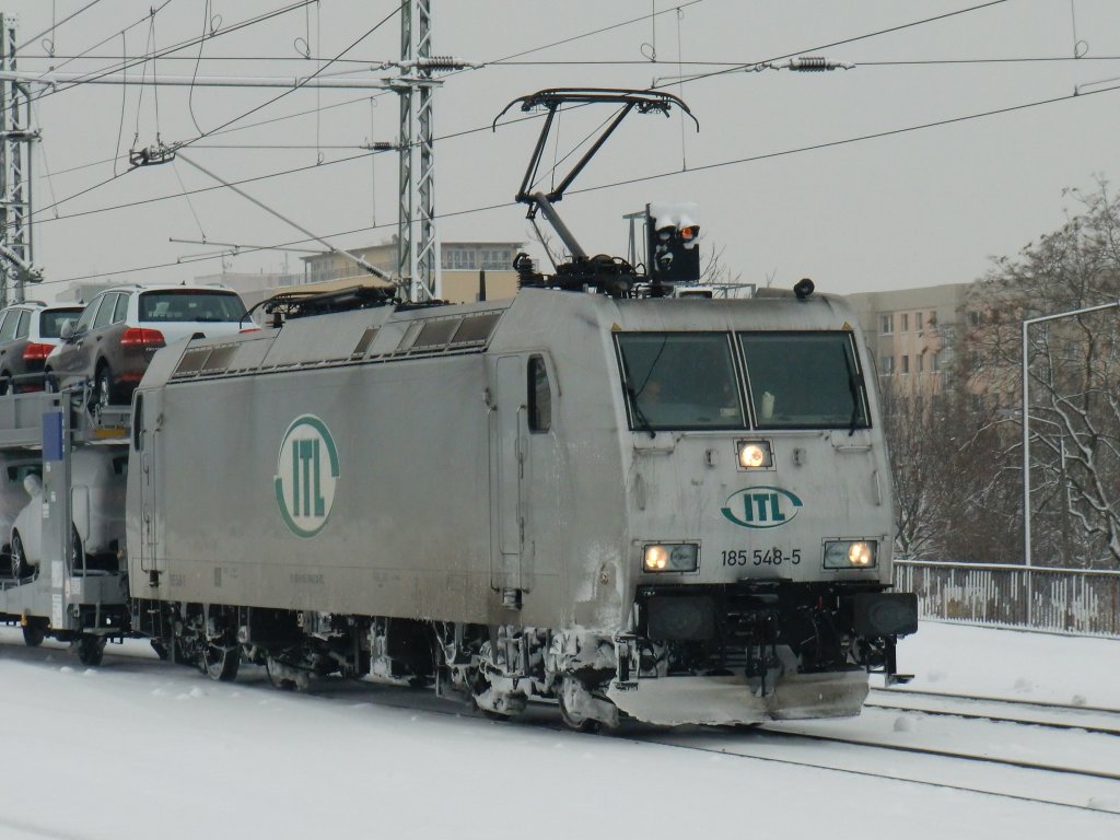 185 548-5 der ITL am 28.12.10. im Dresdener Hbf.