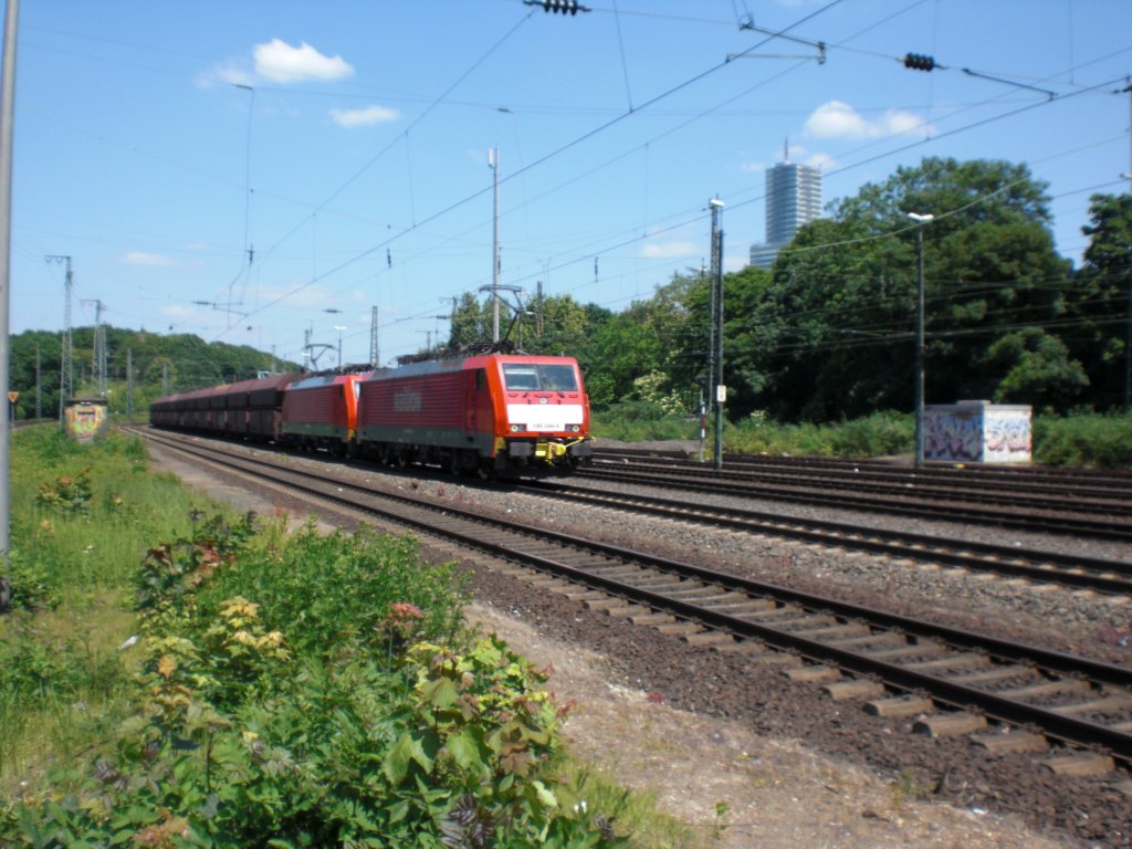 Doppeltraktion Br 189 mit AK Kupplung im Bahnhof K�ln West