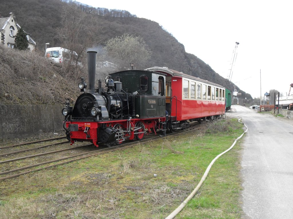Lok Franzburg am 2.4.10 im Brohler Rheinhafen.