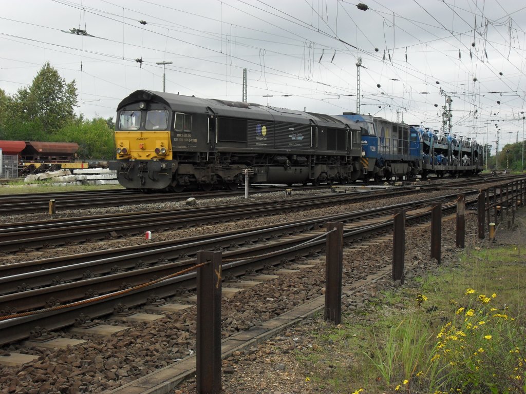 Ruhrtalbahn Class 66+G2000 in K�ln Kalk am 2.10.10