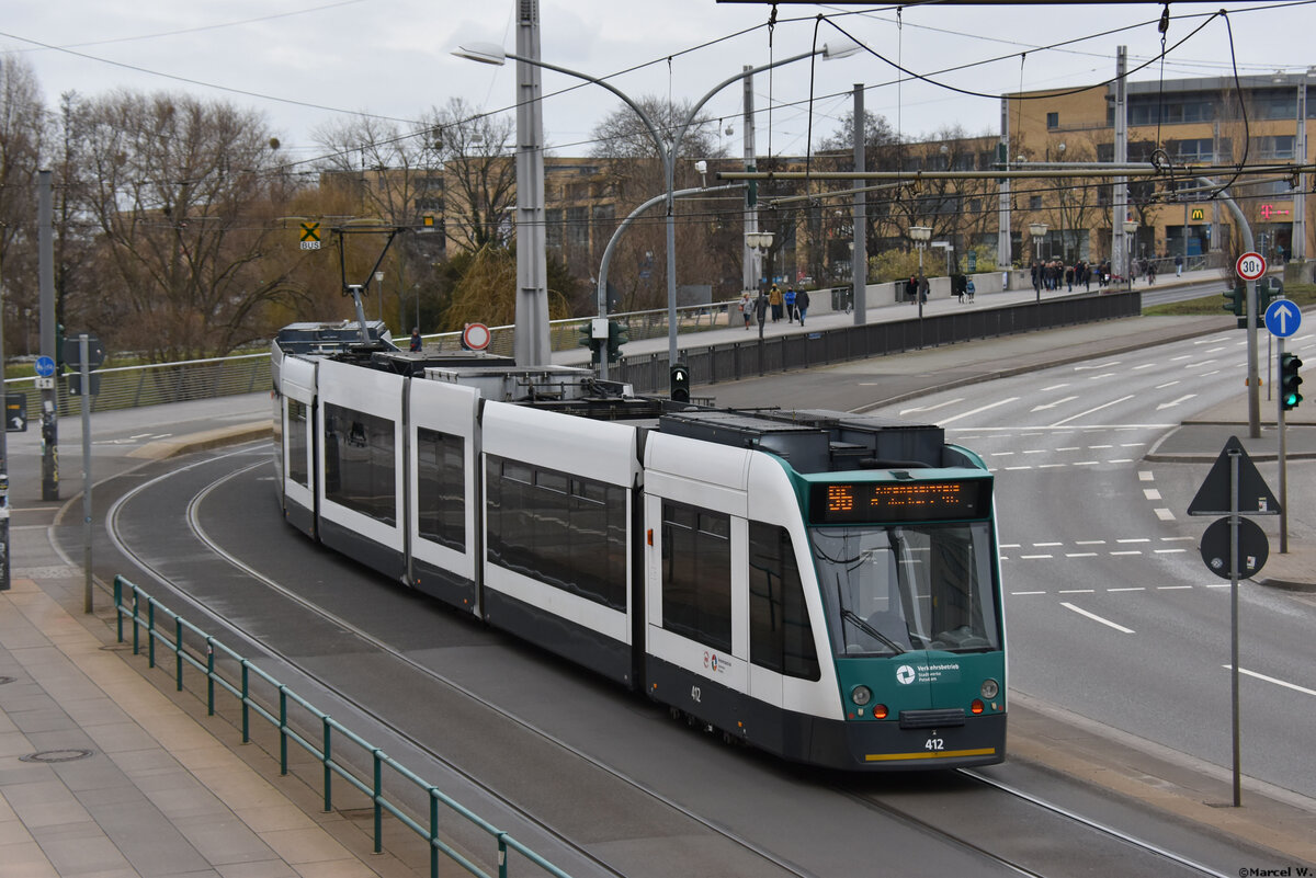 02.02.2020 | Potsdam - Alter Markt | Siemens Combino  412 - Ijburg  |