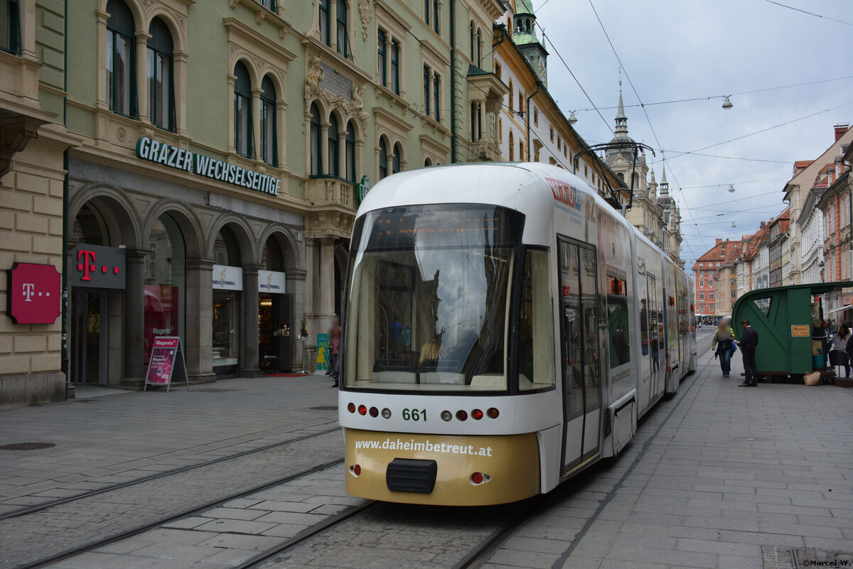05.10.2019 | Österreich - Graz | Straßenbahn Bombardier Cityrunner | Nummer  661  |