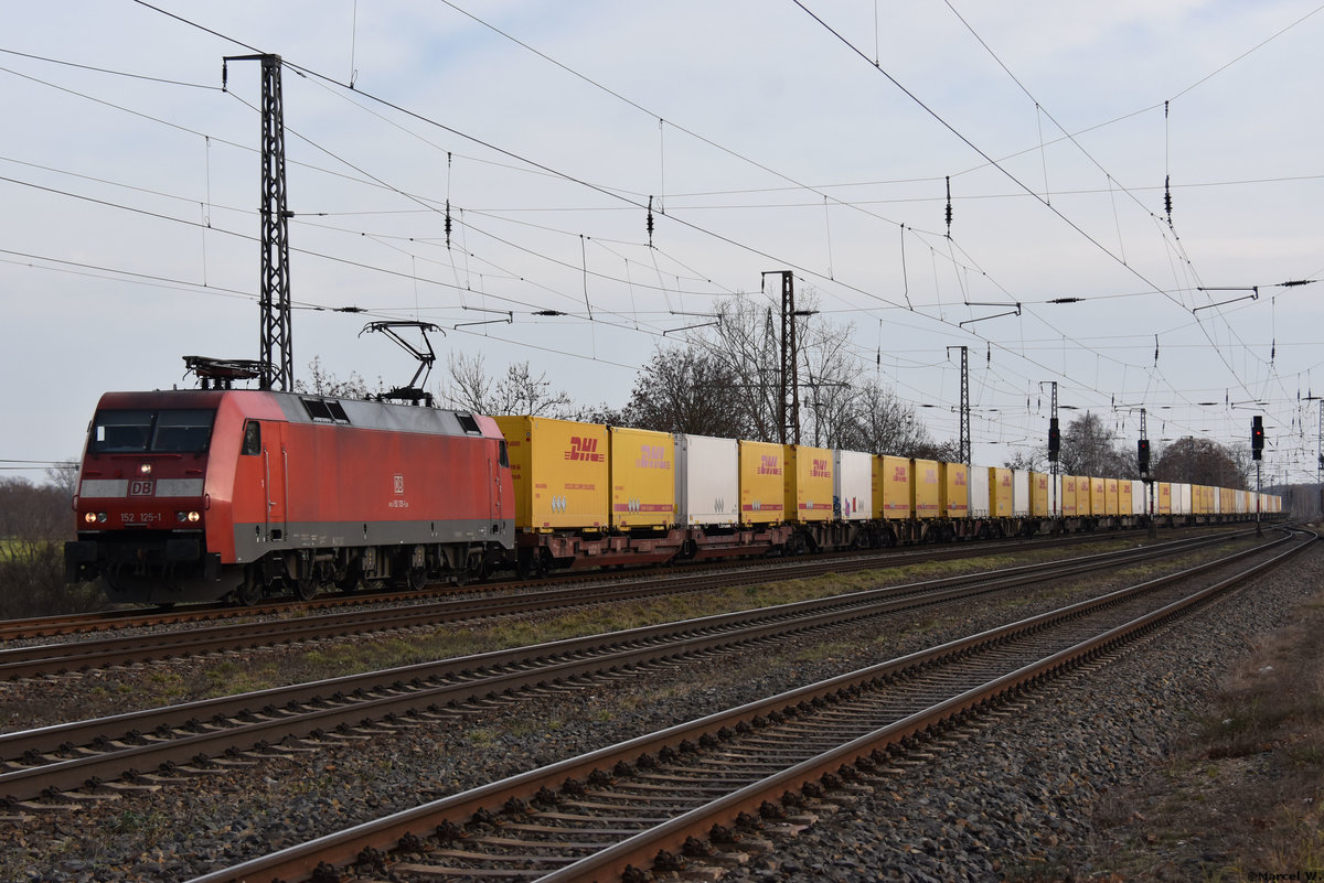 06.12.2020 | Saarmund | Güterzug Richtung Seddin | BR 152 (152 125-1)  91 80 6152 125-1  |