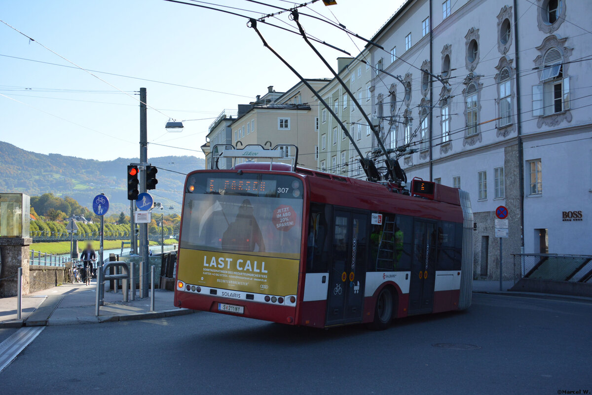 14.10.2019 | Österreich - Salzburg | S 211 NY  307  | Solaris Trollino 18 |