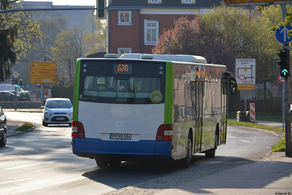 15.04.2019 | Brandenburg - Teltow | regiobus PM | PM-RB 584 | MAN Lion's City |