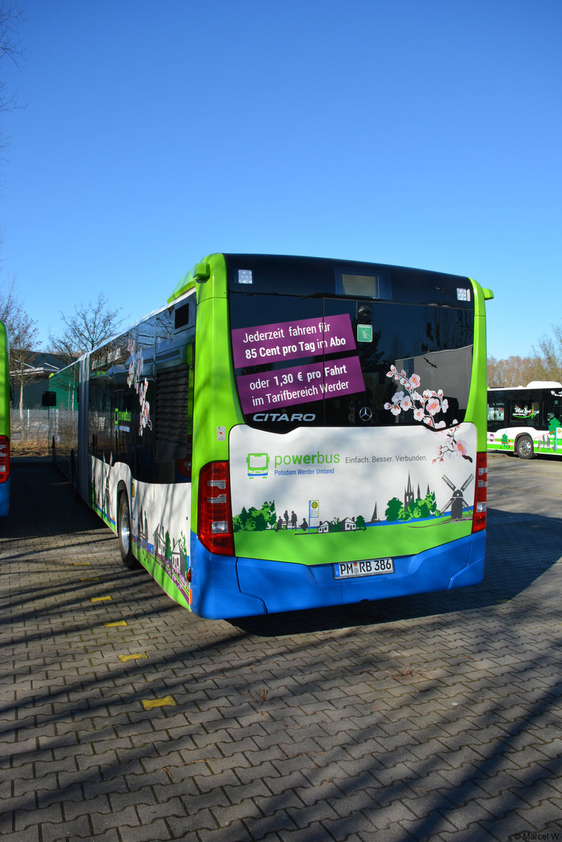 16.02.2019 | Werder / Havel (Brandenburg) | regiobus PM | PM-RB 386 | Mercedes Benz Citaro II GÜ |