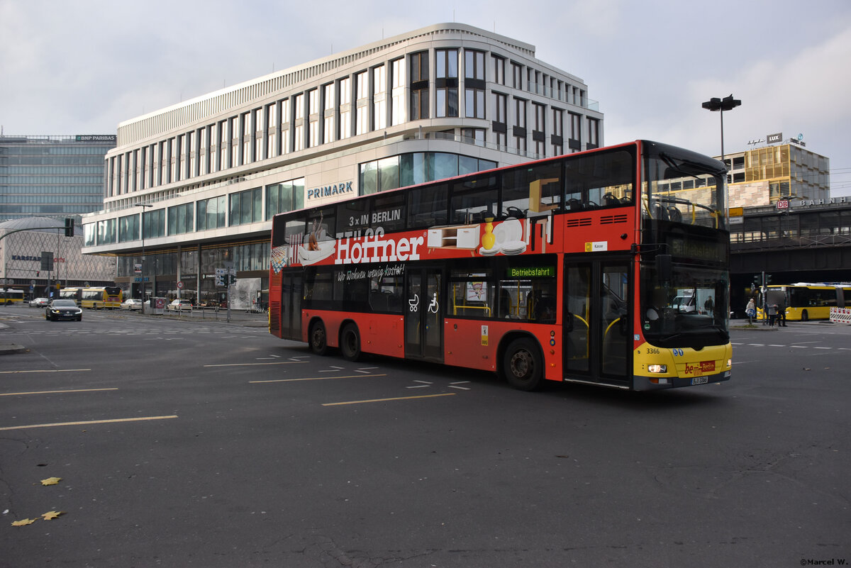 23.11.2019 | Berlin - Zoologischer Garten | B-V 3366 | MAN Lion's City DD |