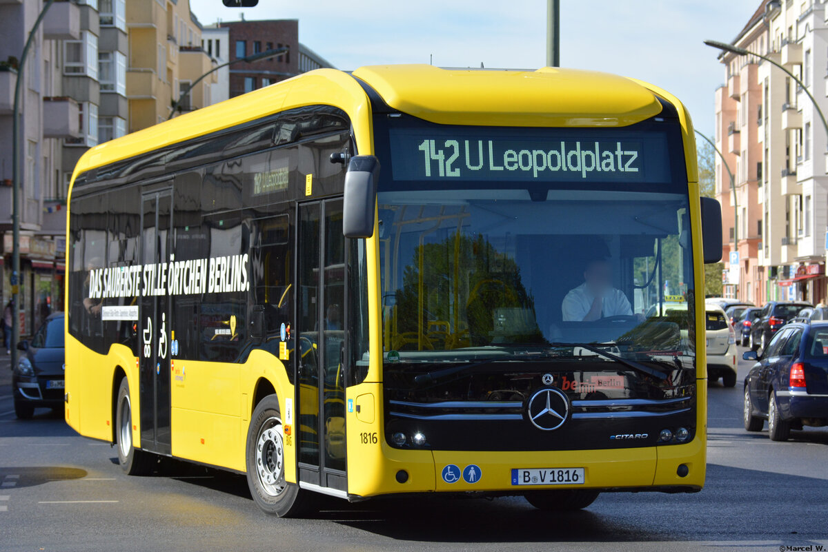 25.04.2019 | Berlin - Moabit | BVG | B-V 1816 | Mercedes Benz eCitaro |