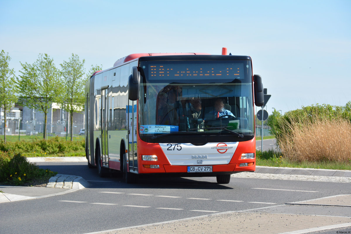 28.04.2018 | Brandenburg - Schönefeld (ILA) | MAN Lion's City G | Cottbusverkehr | CB-CV 275 |