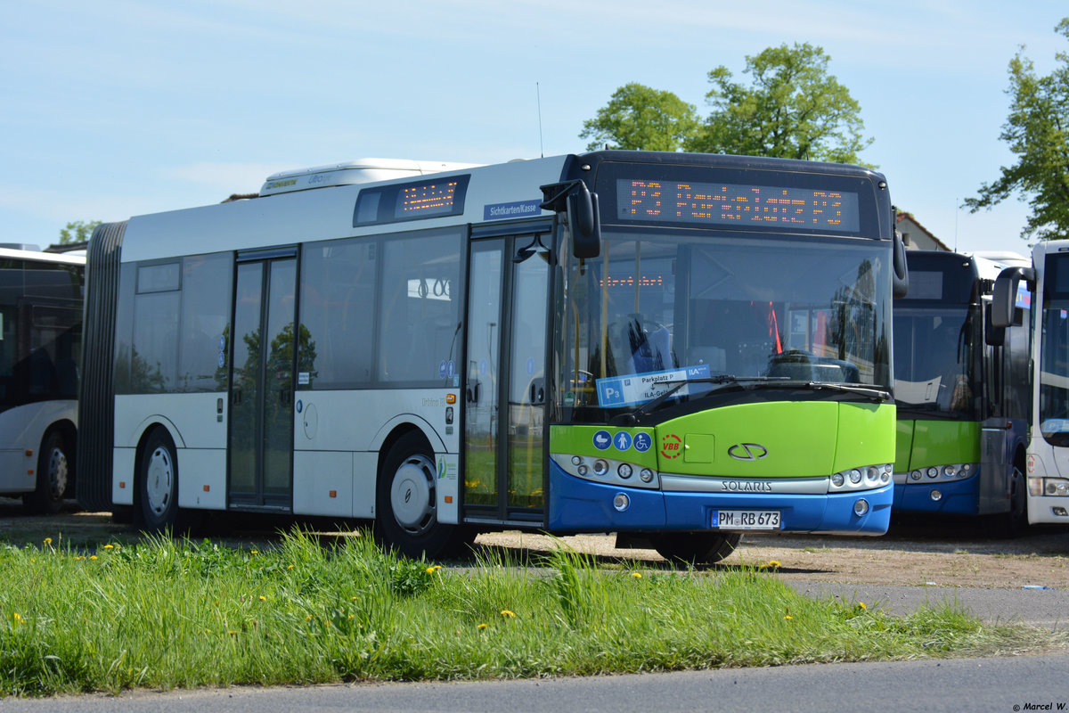 28.04.2018 | Brandenburg - Schönefeld (ILA) | Solaris Urbino 18 | regiobus Potsdam Mittelmark GmbH | PM-RB 673 |