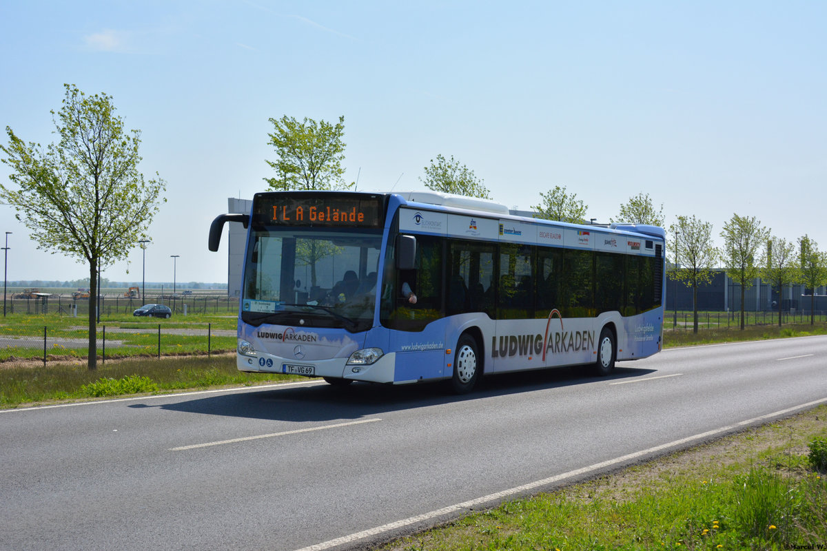 28.04.2018 | Brandenburg - Schönefeld (ILA) | Mercedes Benz Citaro II Ü | Verkehrsgesellschaft Teltow-Fläming mbH | TF-VG 69 |