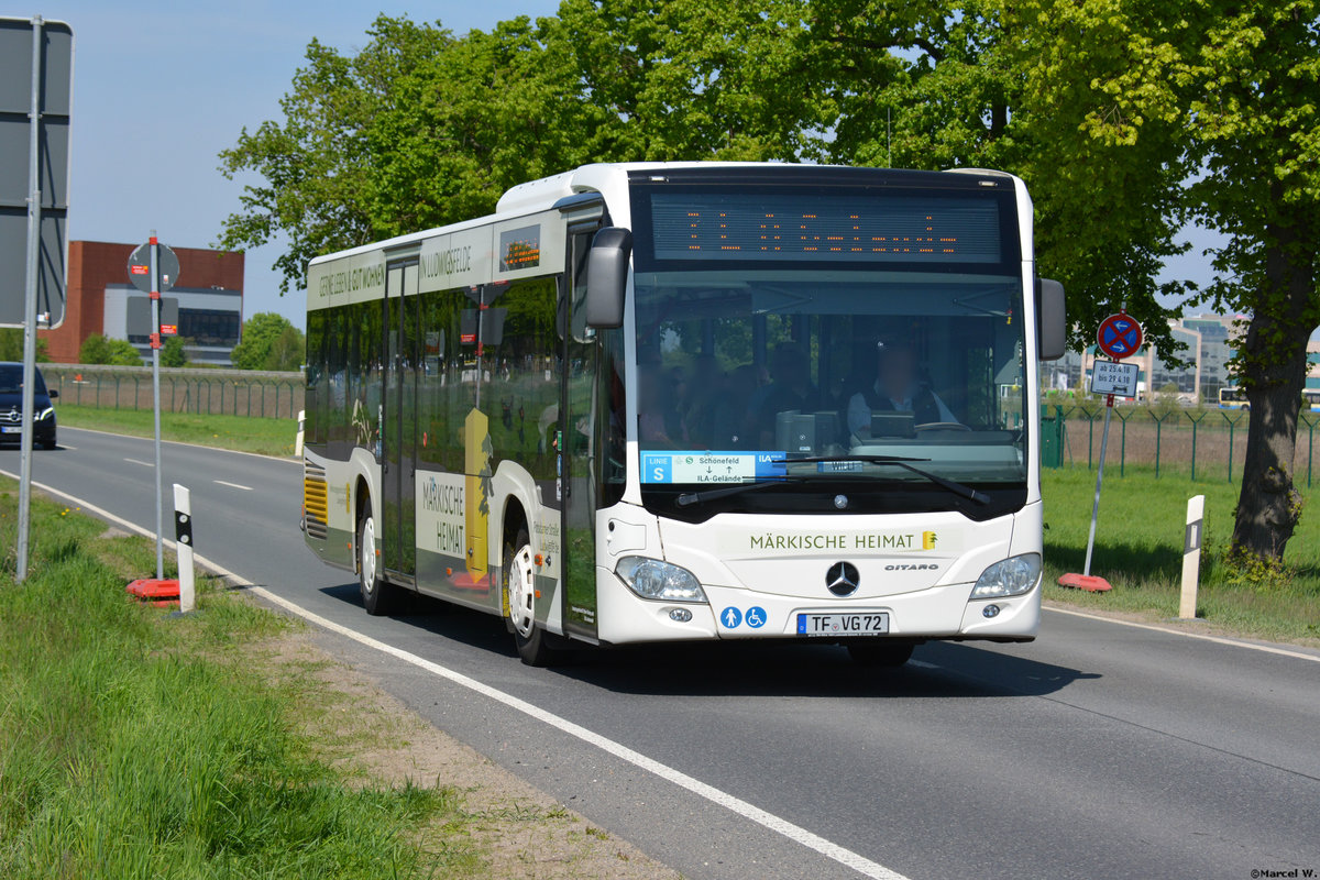 28.04.2018 | Brandenburg - Schönefeld (ILA) | Mercedes Benz Citaro II Ü | Verkehrsgesellschaft Teltow-Fläming mbH | TF-VG 72 |