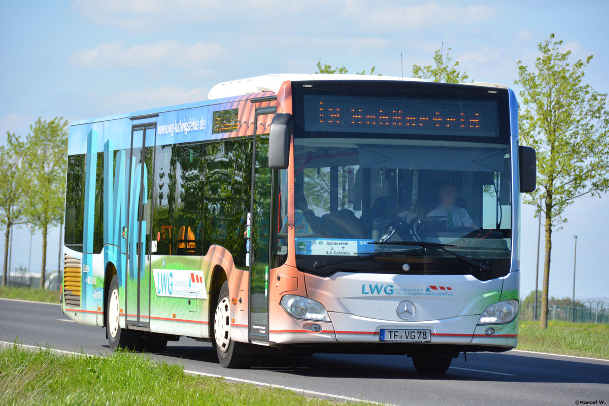 28.04.2018 | Brandenburg - Schönefeld (ILA) | Mercedes Benz Citaro II Ü | Verkehrsgesellschaft Teltow-Fläming mbH | TF-VG 78 |