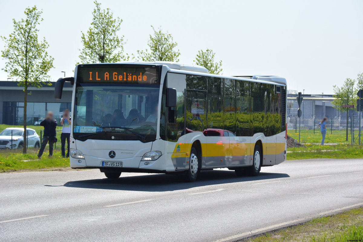 28.04.2018 | Brandenburg - Schönefeld (ILA) | Mercedes Benz Citaro der zweiten Generation Ü | Verkehrsgesellschaft Teltow-Fläming mbH | TF-VG 119 |