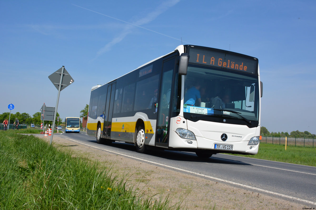 28.04.2018 | Brandenburg - Schönefeld (ILA) | Mercedes Benz Citaro der zweiten Generation Ü | Verkehrsgesellschaft Teltow-Fläming mbH | TF-VG 119 |