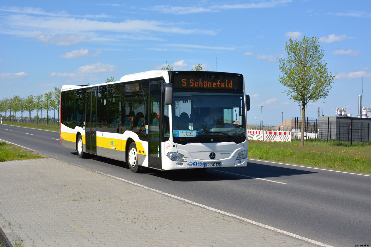 28.04.2018 | Brandenburg - Schönefeld (ILA) | Mercedes Benz Citaro der zweiten Generation Ü | Verkehrsgesellschaft Teltow-Fläming mbH | TF-VG 120 |